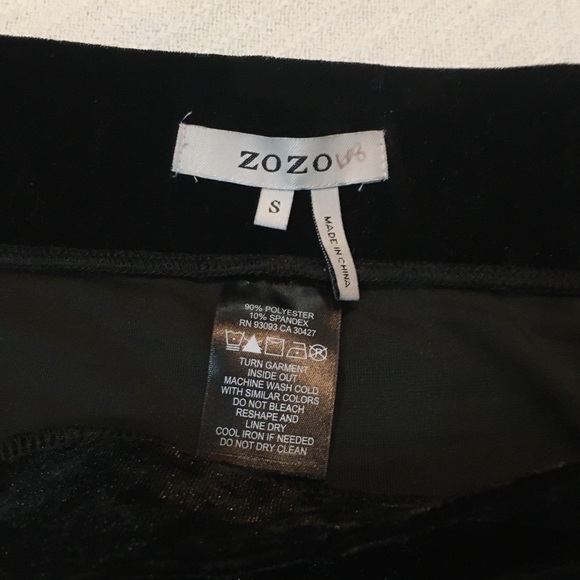 NWT Black Velvet Leggings - Picture 2 of 3